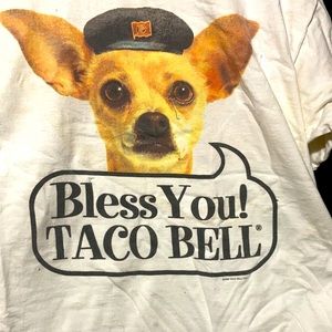 Vintage XL Taco Bell Chihuahua T shirt. White.